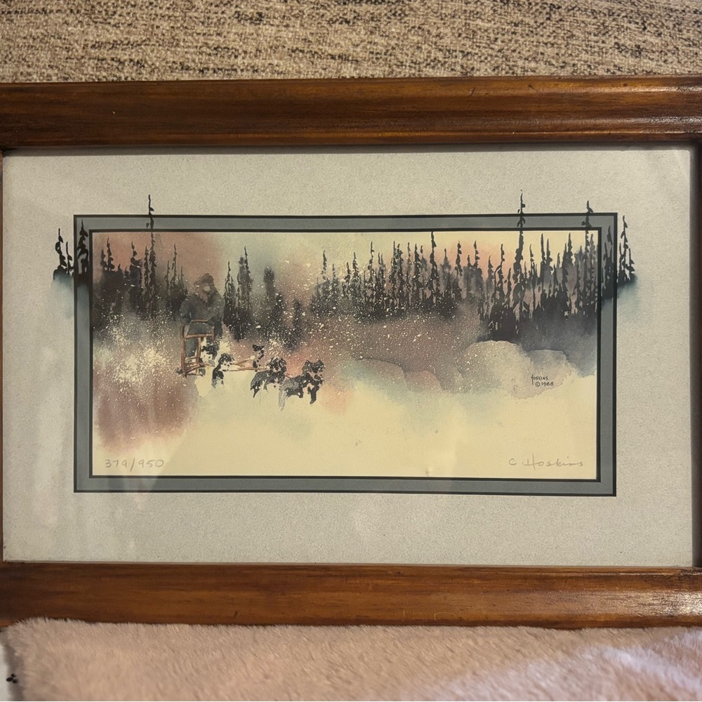 Studio C Alaskan painting by C. Hoskins 379/950 1988